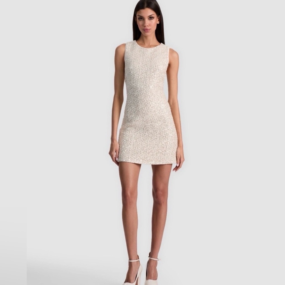 Alice + Olivia - Cade Embellished Sleeveless Dress